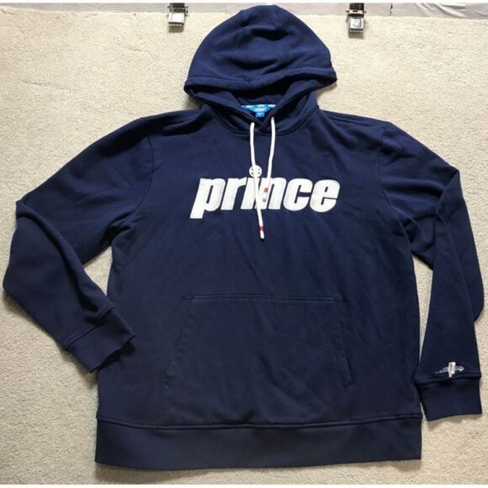 Prince Pickle Ball Women's Navy Blue Pullover Hoodie Sweatshirt Size Large‎